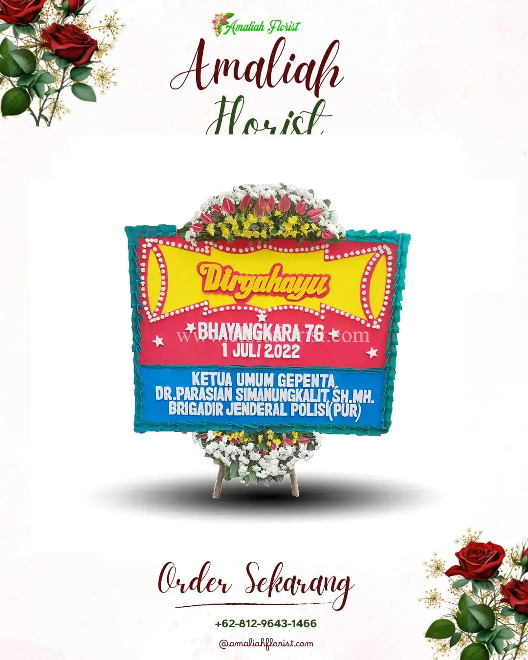 Papan Bunga HUT Ulang Tahun Pirak Timur